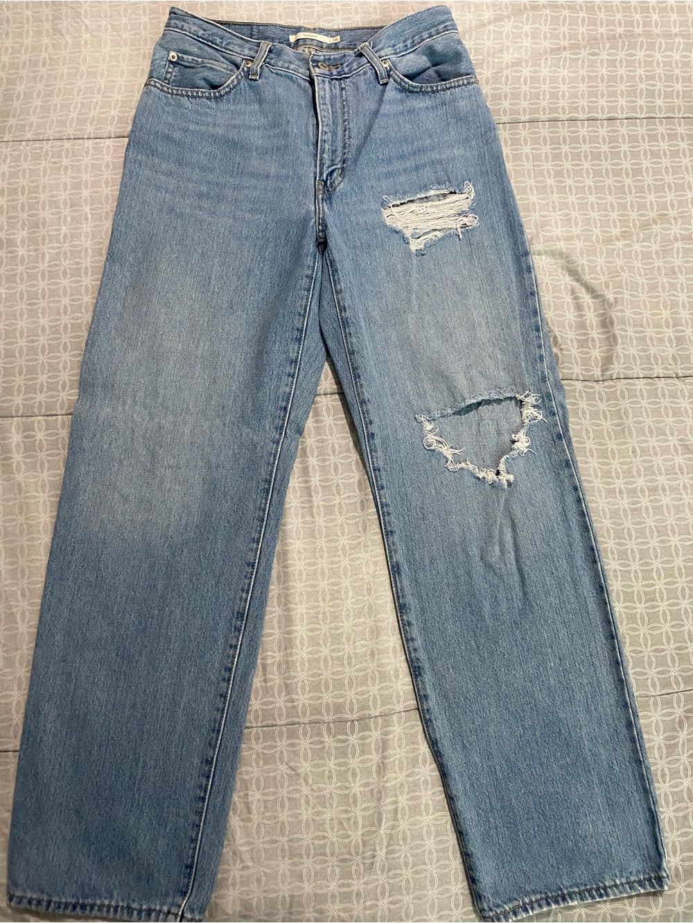 Levi's Light Blue Denim Jeans with Leather Patch